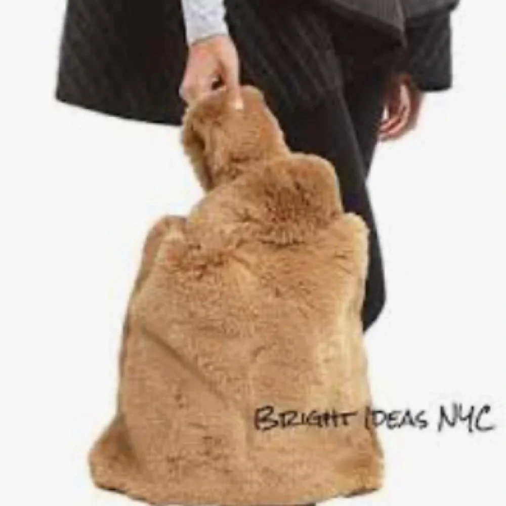 LOF love of fashion faux fur fleece HANDBAG TOTE